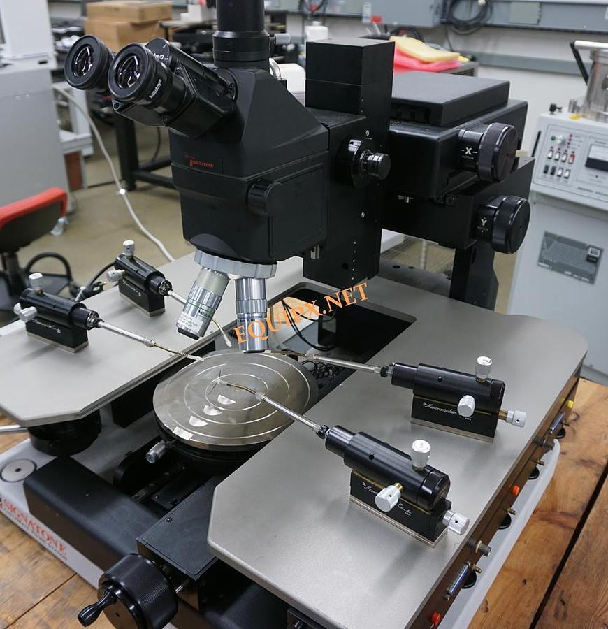 Used Signatone CM100 ultra stable 200mm manual prober with Mitutoyo microscope
