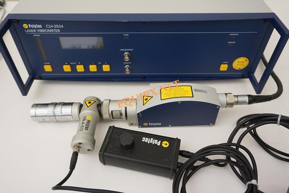 Used Polytec CLV-2534 laser vibrometer with VIB-A-510 sensor head (2012) with Panel 2.4 software