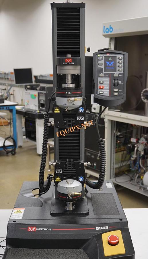 Used Instron 5942 (112lbf) testing machine with Bluehill Universal software upgrade, license, and 1 load cell