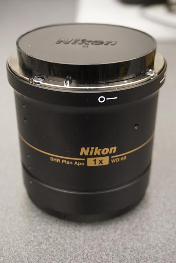 Used Nikon SHR Plan APO 1X WD:60 objective lens