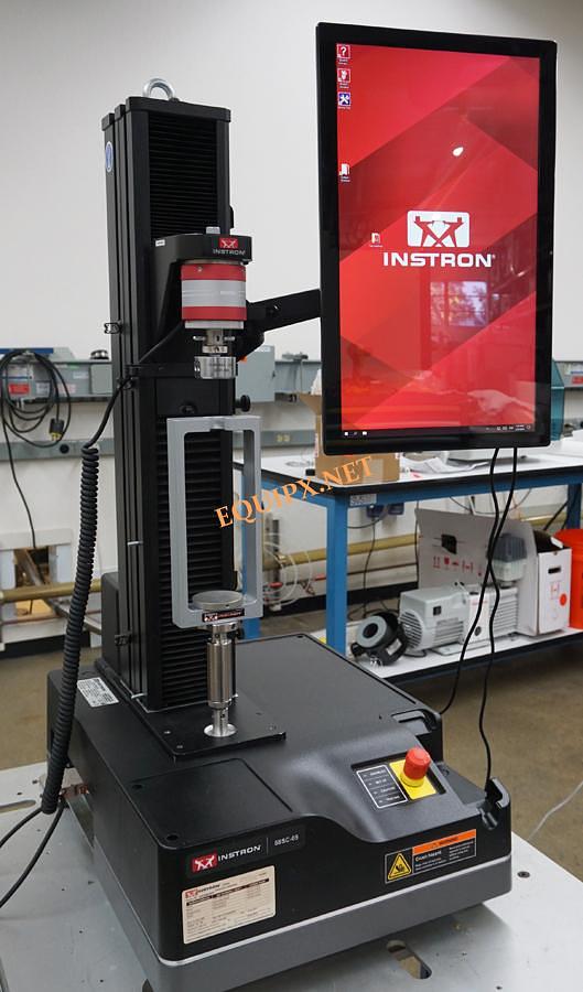 Used Instron  68SC-05 Single Column Materials Testing System with 112lb(500N) force capacity, 500N load cell, 500N grips, and Touch Screen with Bluehill Universal (2022)