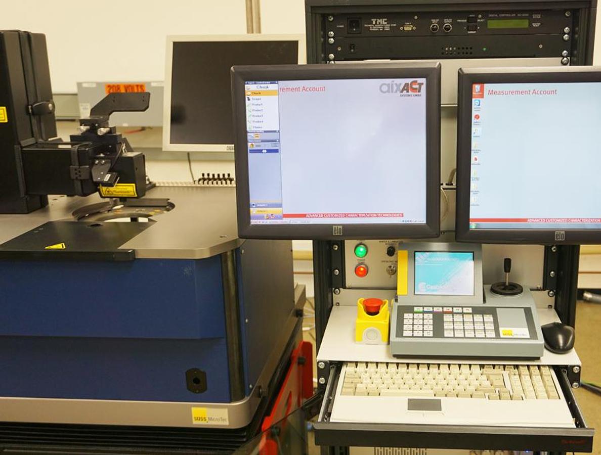 Used AixDBLI dual beam laser interferometer with Suss PA200DS Blueray dual sided prober for 150/200mm wafers
