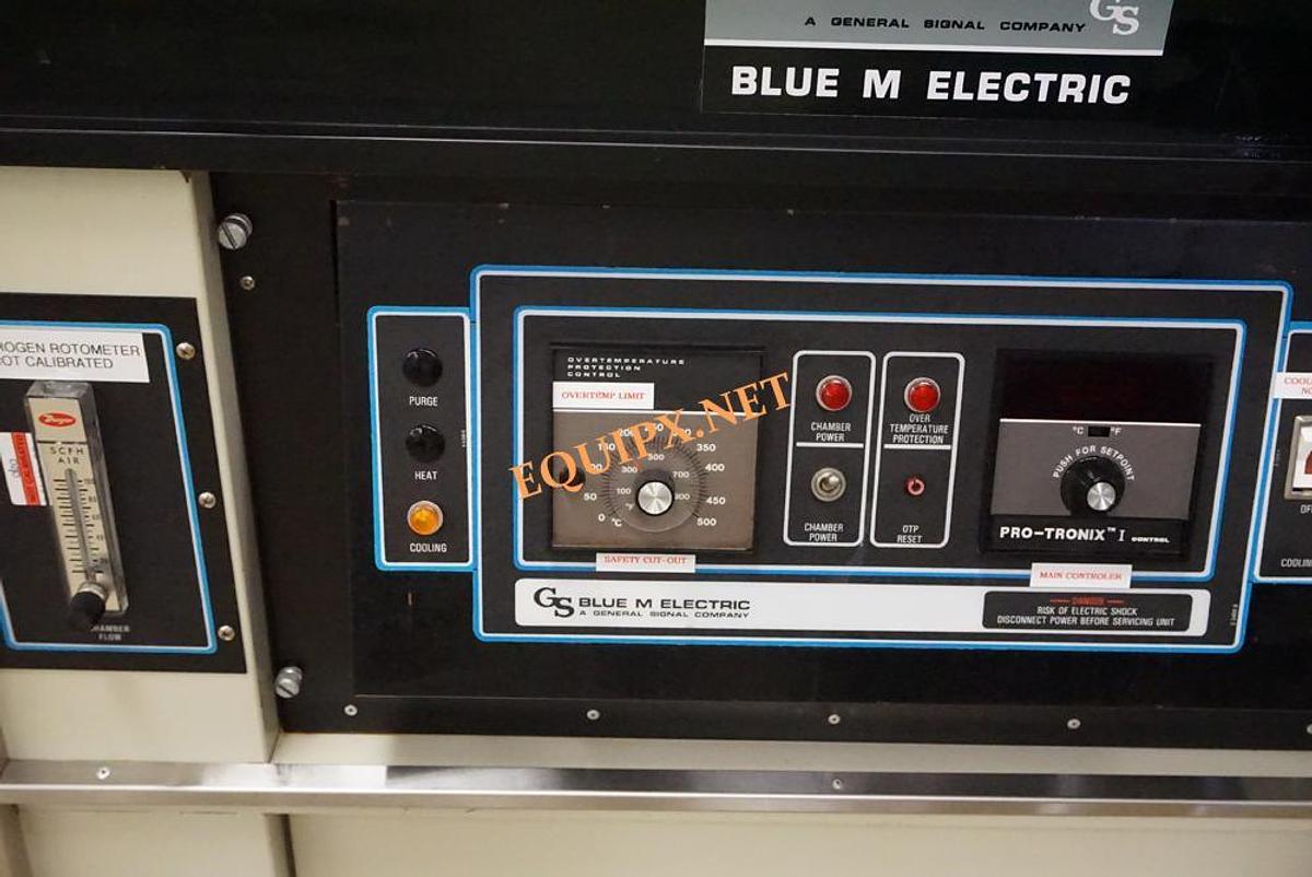 Used Blue M DCC206 forced air oven with HEPA filter, max temp 206C (482F), 208v 3 ph