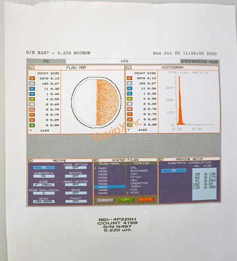 Used Brumley South/MEMC BSI-4P220H Latex Sphere Calibration standard