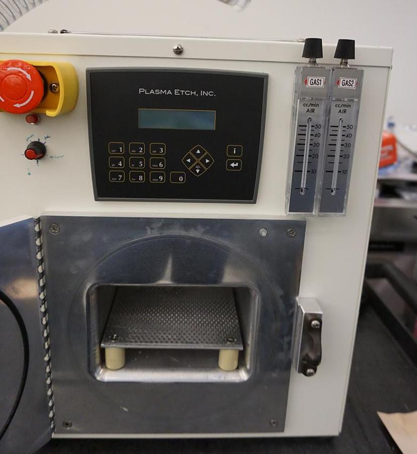 Refurbished Plasma Etch PE-50-LF with vacuum pump and dual gas inputs