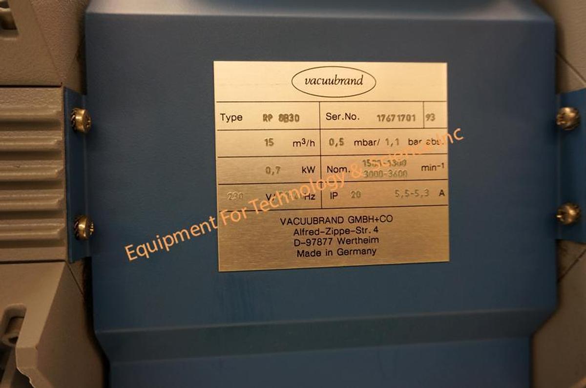 Used Vacuubrand rebuilt RP22 Roots Blower Dry Pumping System, 22m3/hr(13cfm)