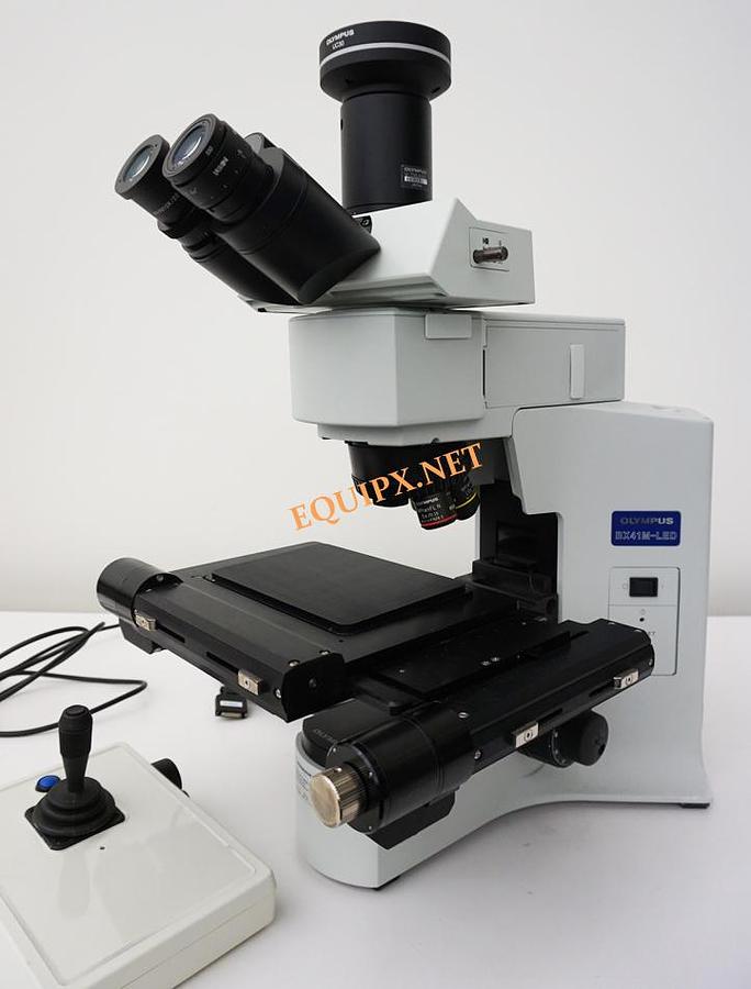 Used Olympus BX41M-LED metallurgical microscope with Olympus UC-30 3.2mp color camera