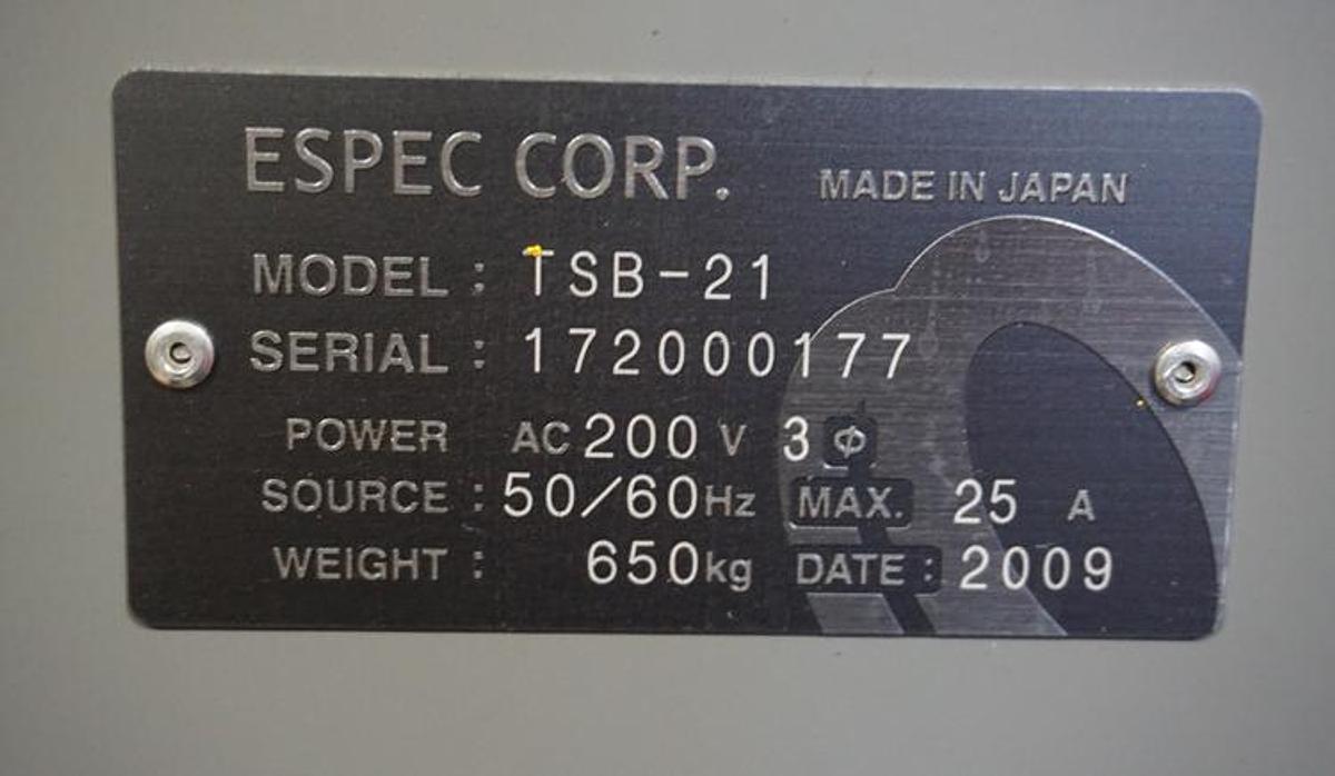 Refurbished 2009 Espec TSB-21 Liquid to Liquid Thermal Shock Chamber