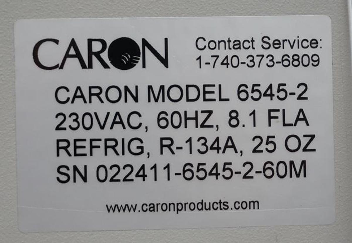 Refurbished Caron 6545-2 Photostability chamber with UVA-VIS light (dimmable), temperature, and humidity control- 10cuft interior volume 208-230V