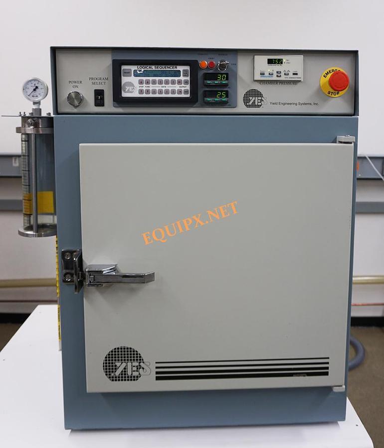 Used Yield Engineering Dual Function YES-58D HMDS and image reversal oven with Alcatel SD2010 pump and cabinet