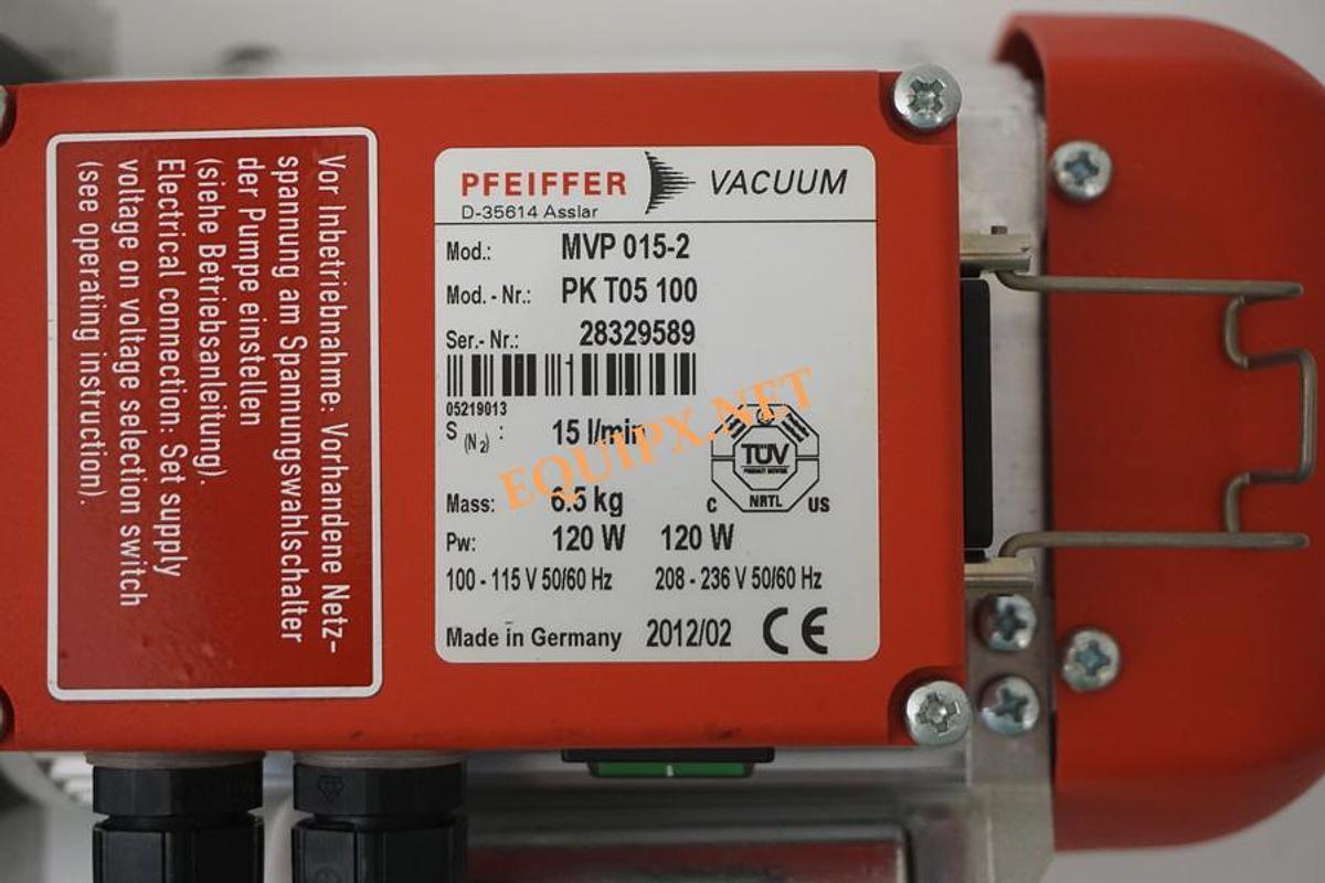 Used Pfeiffer MVP-015 diaphram pump 0.7m3/hr (0.41cfm)