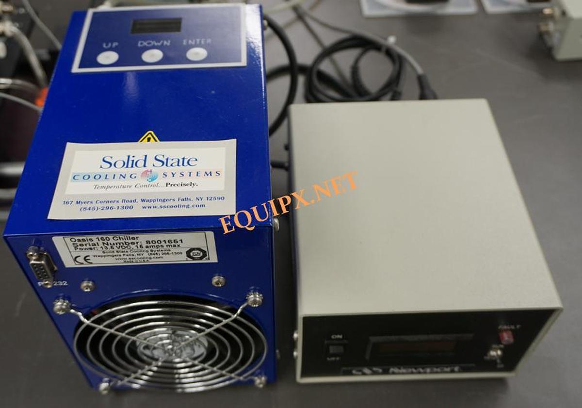 Used Newport 94123A SOL3A 1600w Xe exposure system (2012) with 12x12 collimated beam and vacuum chuck kit for I-V measurements