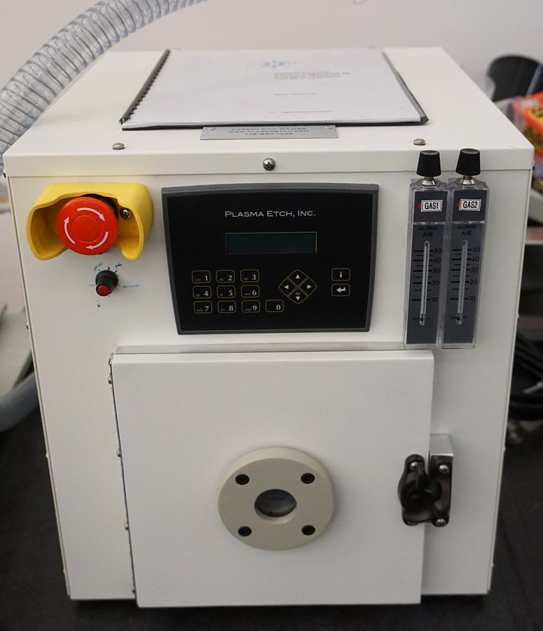 Refurbished Plasma Etch PE-50-LF with vacuum pump and dual gas inputs