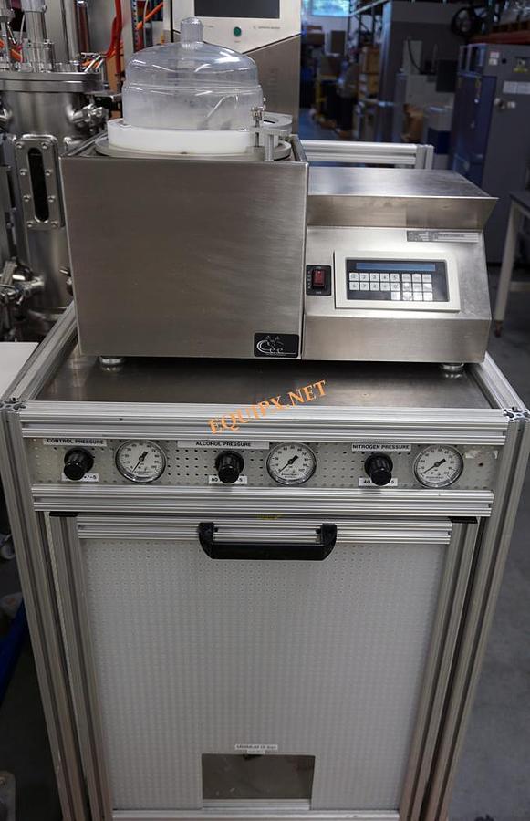 Used CEE100 developer with dual nozzles, 200mm wafer chuck, and base cabinet