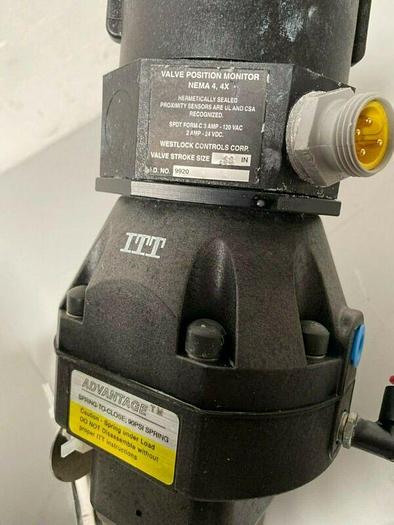 Used 5 ITT Sherotec Stainless Steel Diaphragm Valves w/ Position Monitors