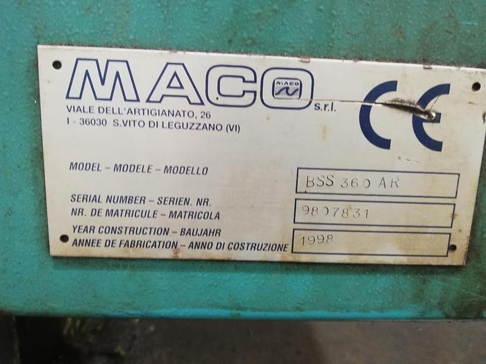 Used 1998 Maco BSS 360 AR Bandsaw