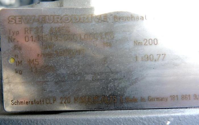 Used USED ROTARY AIR LOCK VALVE, SIZE: 8" X 8", DMN WESTINGHOUSE