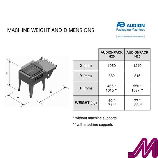 Used 2020 AUdionpack H25 Semi Automatic Shrink Hood PAcking Machine