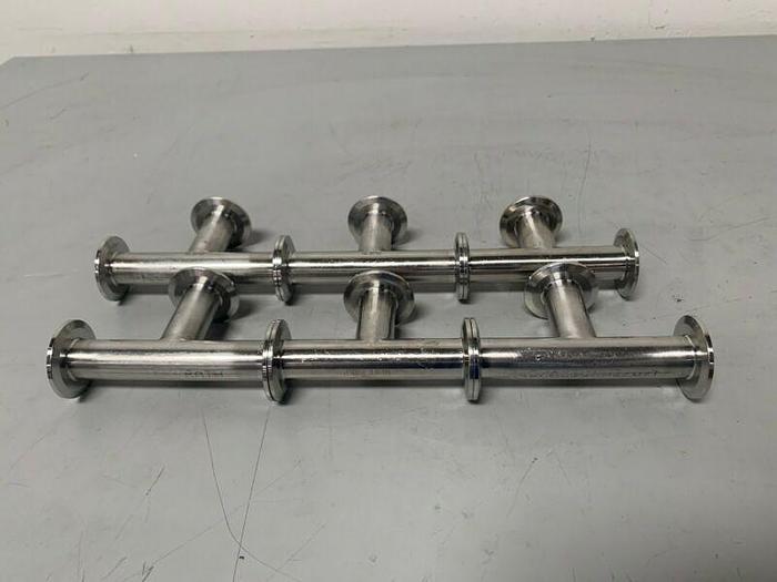Used HPS Products 5.5" 316L Stainless Steel 3-way Pipe w/ 2" Sanitary Fittings