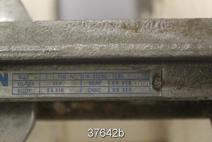 Used Velan 3" Hand Operated Knife Gate Valve, L10-0320C-13BL #37642