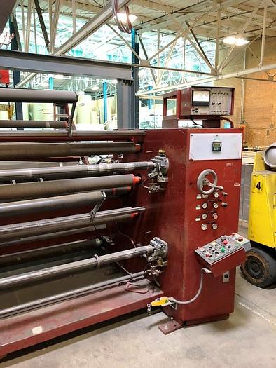 Used 62" WIDE DUSENBERY MODEL 815 DUPLEX SLITTER REWINDER 1000 FPM 24" REW. DIA.