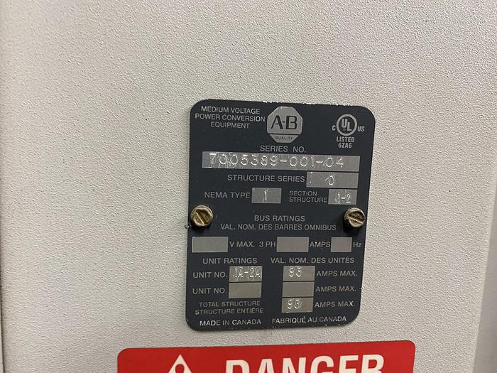 Used ALLEN BRADLEY POWERFLEX 7000 DRIVE