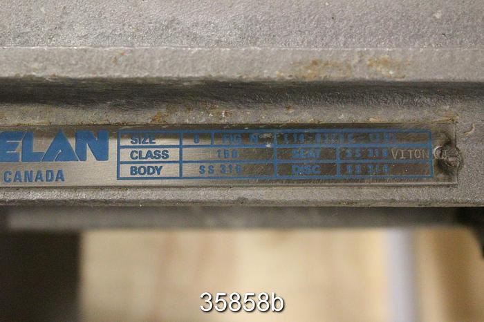 Used Velan 6" Hand Operated Knife Gate Valve, L14-0320C-13BL #35858