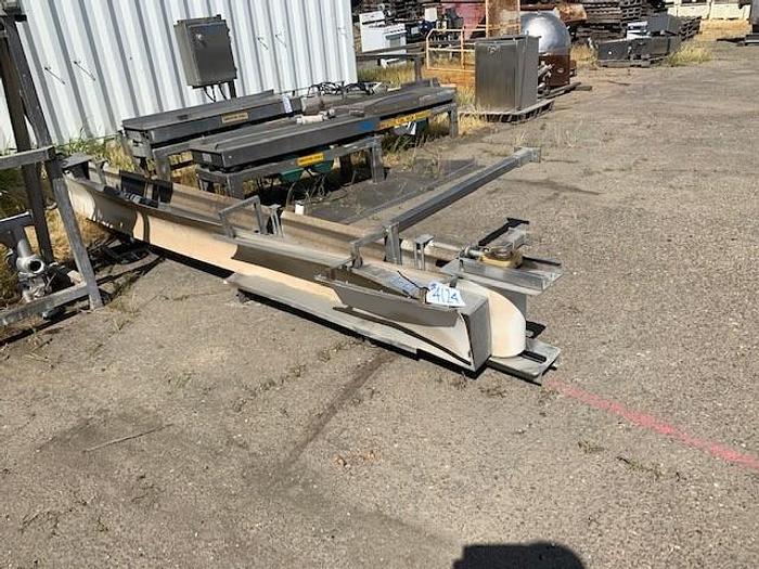 Used Sanitary V-Belt Incline Conveyor 13' Long x 12" Wide