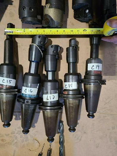 Used Assorted CNC Tool Holders with Cutters & Drills For Milling Machines VMC Tools K