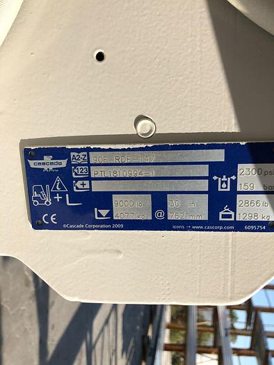 Used 12,000 POUND HYSTER ROLL CLAMP TRUCK MODEL S120FTPRS W/ 60" CLAMP MFG. 2013