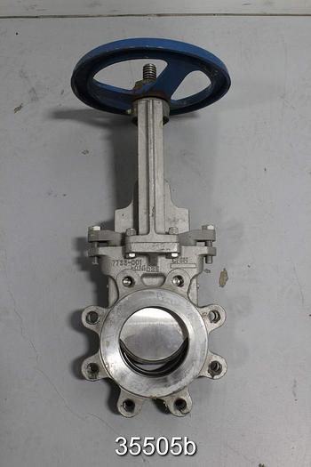 Used Velan L12-0320C-13BL 4" Hand Operated Knife Gate Valve #35505