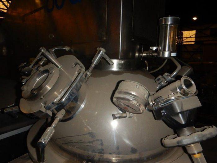 Used 40 GALLON (150 LITER) OLSA VACUUM HOMOGENIZER MIXER - 316L S/S - JACKETED