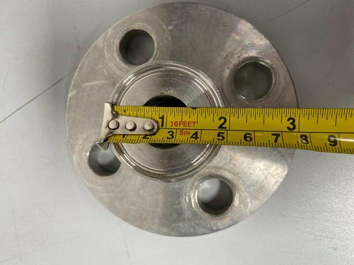 Used Stainless Steel A/SA182 Flange to Sanitary Fitting w/ 17" Dip Tube & 1" SF