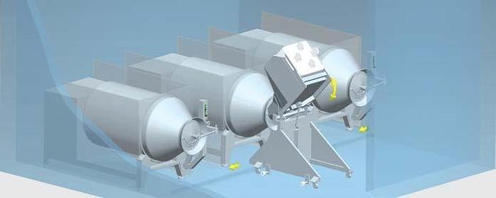 Roser Model Ogalsa LM1000 Continuous Marinating Vacuum Tumbler
