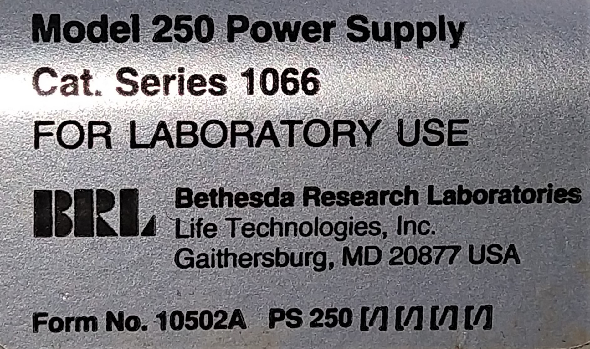 Used Gibco BRL 250 Electrophoresis Power Supply