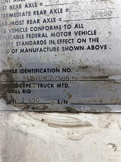 Used 1981 Chicago Pneumatic T650 Drill Rig