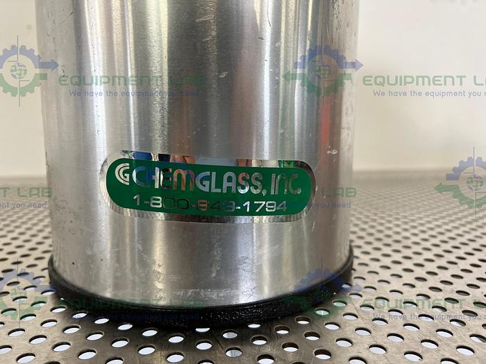 Used Chemglass  Stainless Steel Dewar Flask w/ Carrying Handle 177mm OD x 304mm Height