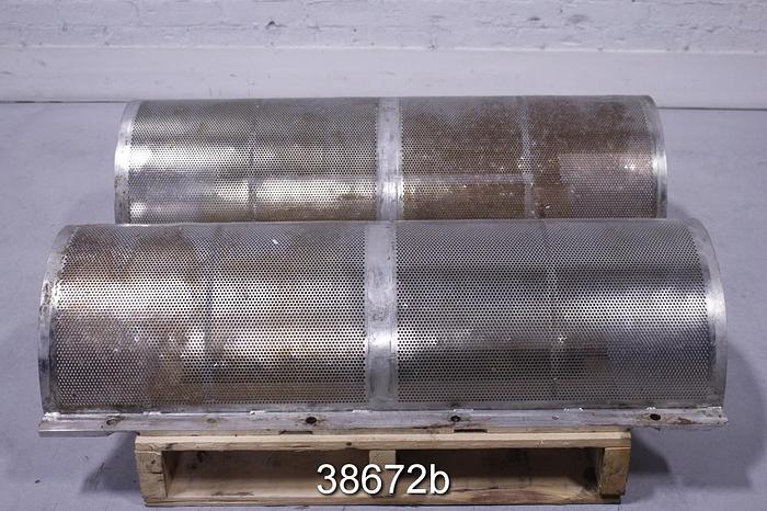 Used Voith Morden RS2B Reject Sorter Basket Halves, .18" Holes #38672