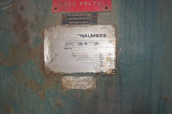 Used Allis Chalmers  Ac Motor, 500 Hp, 1180 Rpm, 2300 Volt, 30Jj8 Frame, 1.15 Sf, Drip Proof, 3 1/4" Diam. Shaft, 6 3/4" Long #12554