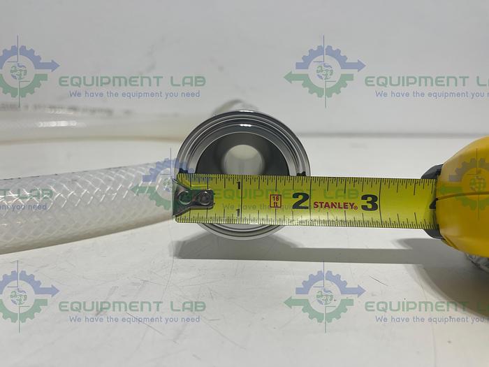 Used Saint Gobain 23035763 Pure Fit 96" Hose w/ 1" to 2" Sanitary Fitting 90 PSI