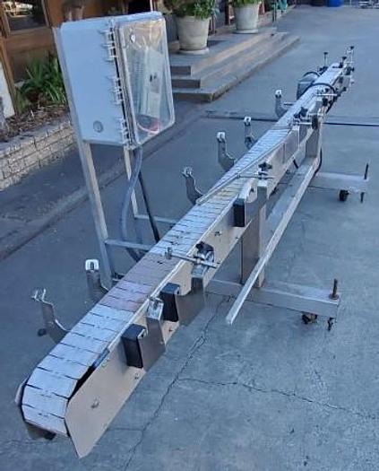 Used Conveyor, Belt, 4.5" x 14', S/st, VFD, Portable #S743476