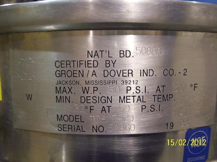 Used 5 GALLON GROEN SELF CONTAINED KETTLE – S/S – JACKETED