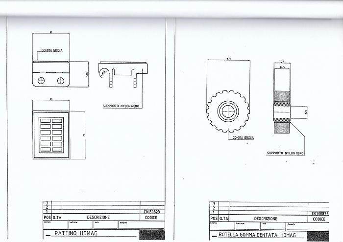 Ricambi Homag Ima Stefani spare parts bordatrici squadre doppie squadrabordatrici