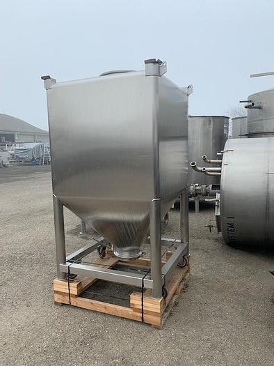 Used NGV 2,000 Liter (528Gallon)Stainless Steel Square Vertical Tote