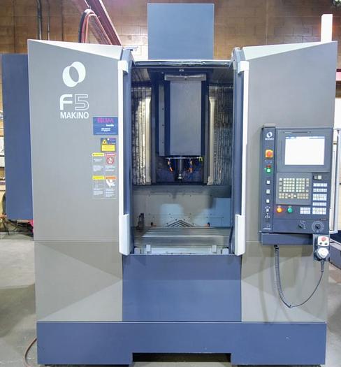 Used 35"X, 19"Y, 15"Z, 2015 MAKINO F5, CNC VERTICAL MACHINING CENTER