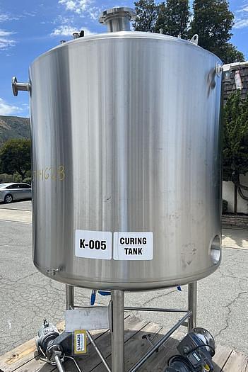 Used 740 GALLON (2800 LITER) T & C AGITATED REACTOR - 316L S/S - JACKETED