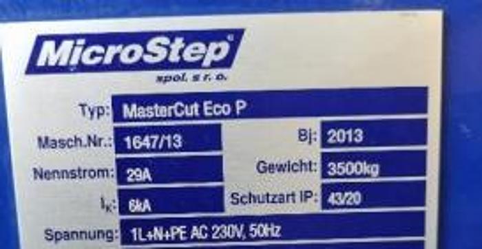 Used 2012 MicroStep Mastercut Eco P
