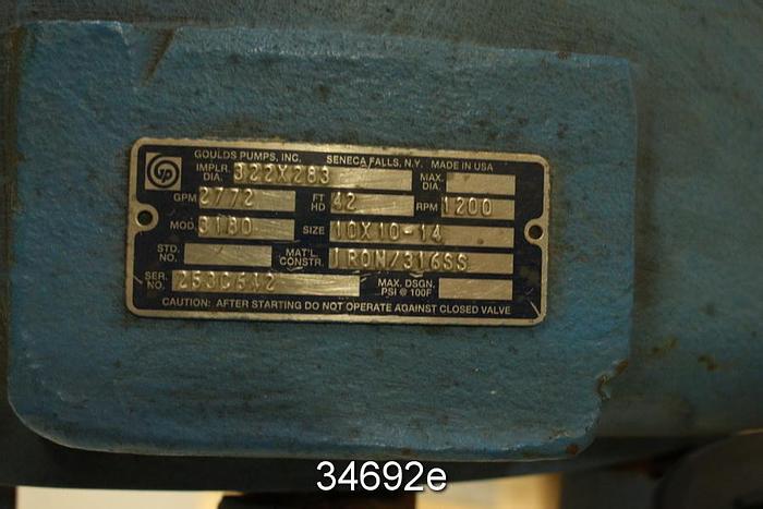 Used Goulds 3180 Pump Casing, 10x10x14 #34692