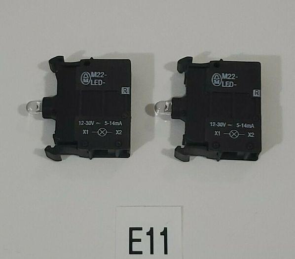 *NEW* LOT OF 2 Eaton M22-Led-R Red LED Lamp Module 12‐30V + Warranty!
