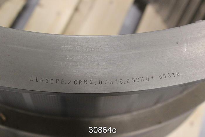 Used Black Clawson P30 Pressure Screen Basket, 0.078" Holes #30864